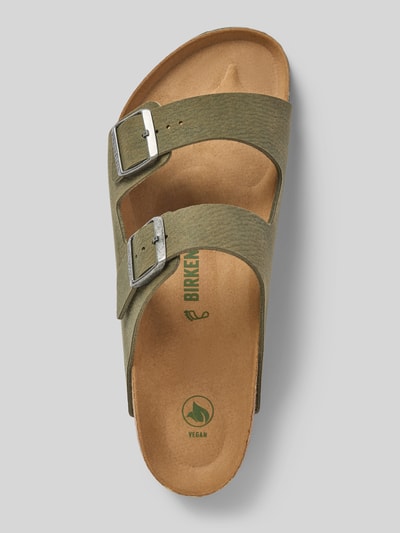 Birkenstock Slippers met doornsluitingen, model 'Arizona' Olijfgroen - 3