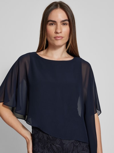 Christian Berg Cocktail Knielanges Cocktailkleid im 2-in-1-Look Marine Melange 3