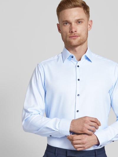 Jake*s Regular Fit Business-Hemd mit Kentkragen Bleu 3