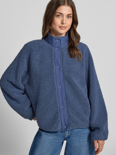 Jake*s Casual Teddyjacke mit Stehkragen Blau 3