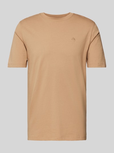 Scotch & Soda T-shirt met logostitching Beige - 2