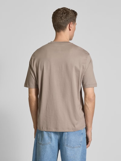 ARMANI EXCHANGE T-shirt met labelprint Taupe - 5