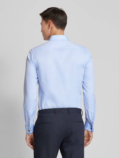 BOSS Slim fit zakelijk overhemd met structuurmotief, model 'Hank' Bleu - 5