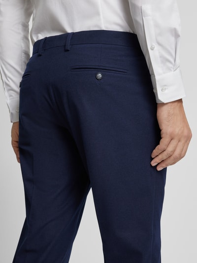 Christian Berg Men Regular fit pantalon met persplooien Donkerblauw - 3