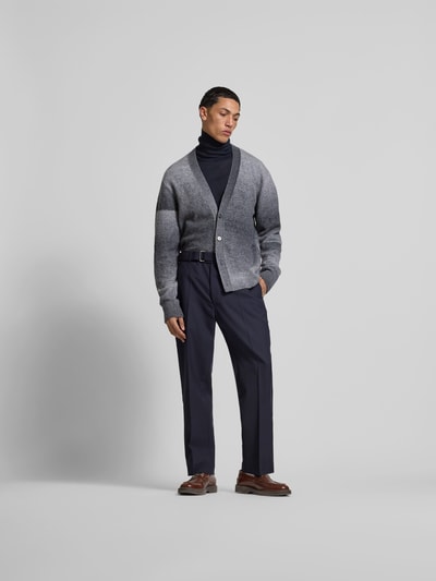 Officine Générale Strickjacke mit Knopfleiste Mittelgrau 1
