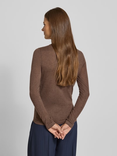 Christian Berg Woman Selection Wollpullover aus reiner Wolle Mittelbraun Mel 5