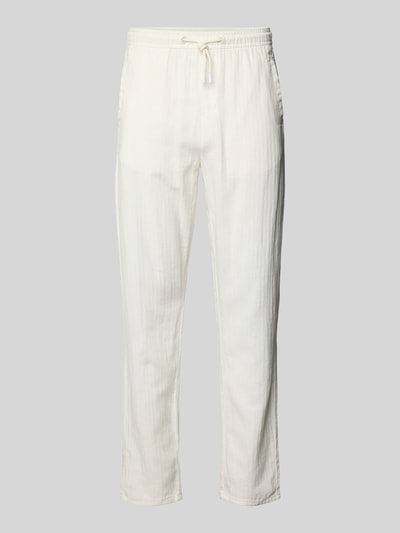 Produktfoto, Hose aus Leinen-Baumwoll-Mix Modell 'MARCO' von Blend in Beige, Regular Fit, elastischer Bund, glatte Struktur, Größe M