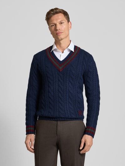 Polo Ralph Lauren Regular fit gebreide pullover van een mix van wol en kasjmier Marineblauw - 4