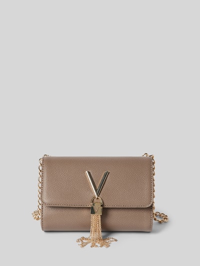 VALENTINO BAGS Handtas met labelapplicatie, model 'DIVINA' Taupe - 1