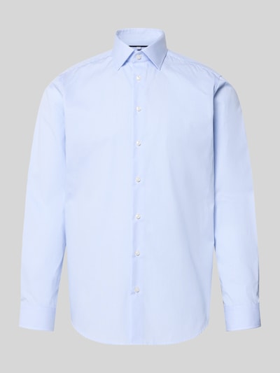 Christian Berg Men Regular Fit Business-Hemd aus Baumwolle mit Kentkragen Bleu 2