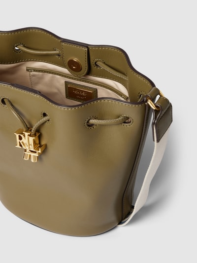 Lauren Ralph Lauren Bucket bag met labeldetail, model 'ANDIE' Olijfgroen - 4