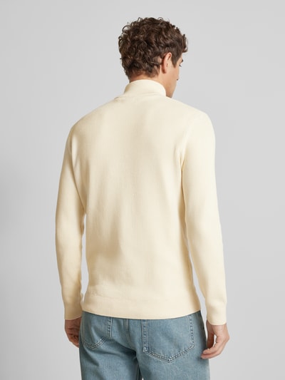 Only & Sons Regular fit gebreide pullover met opstaande kraag, model 'PHIL' Ecru - 5