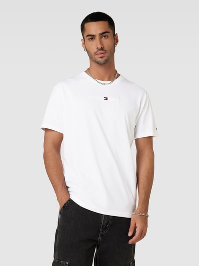 Tommy Jeans T-shirt van katoen met labelstitching Wit - 4