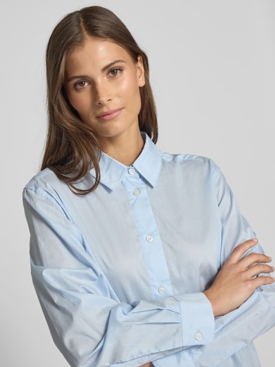 Samsøe Samsøe Bluzka o kroju regular fit z kołnierzykiem typu kent model ‘SANOS’ Jasnoniebieski 3