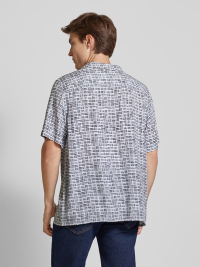 CK Calvin Klein Relaxed fit vrijetijdsoverhemd met labelprint, model 'GRID STROKE' Zwart - 5