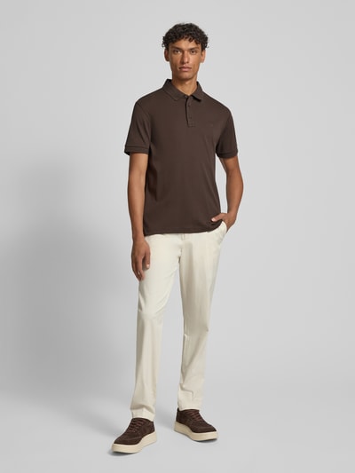 JOOP! COLLECTION Modern Fit Poloshirt mit Logo-Stitching Modell 'Primo' Schoko 1