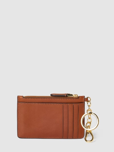 Lauren Ralph Lauren Kartenetui mit Label-Applikation Modell 'ZIP' Cognac 2