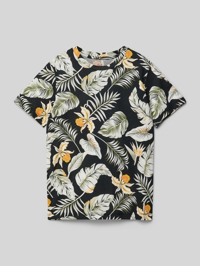 Jack & Jones T-Shirt mit Allover-Muster Modell 'CHILL' Black 1