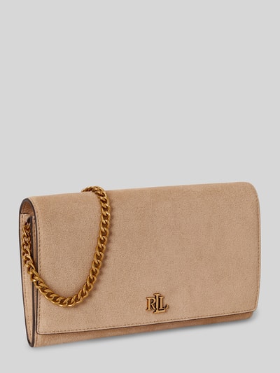 Lauren Ralph Lauren Schoudertas van echt leer met afneembare schouderketting Beige - 2