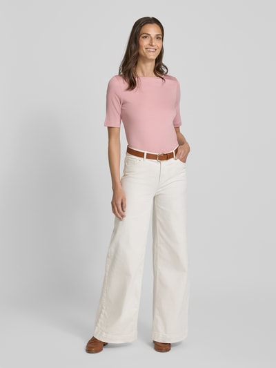 Christian Berg Woman T-Shirt mit U-Boot-Ausschnitt Altrosa 1