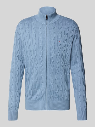Tommy Hilfiger Regular fit gebreid jack van puur katoen Lichtblauw - 2
