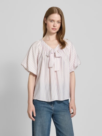 LOLLYS LAUNDRY Blusenshirt mit Schleifen-Detail Modell 'Pine' Flieder 4