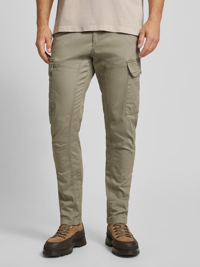 camel active Spodnie cargo o kroju slim fit z wpuszczanymi kieszeniami Khaki 4