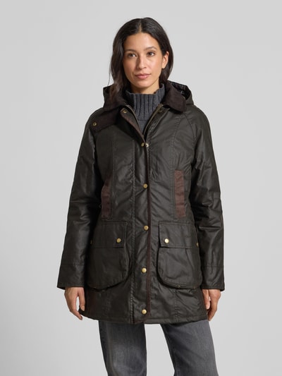 Barbour Kurtka woskowana o kroju regular fit z kieszeniami z patką model ‘BOWER WAX’ Oliwkowy 4