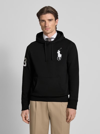 Polo Ralph Lauren Hoodie mit Logo-Stitching und Känguru-Tasche Black 4