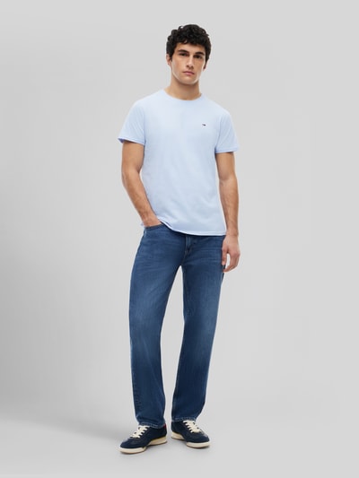 Tommy Jeans męski t-shirt o kroju regular fit z czystej bawełny Jasnoniebieski 1