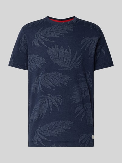 Lerros T-Shirt mit Strukturmuster Dunkelblau 2