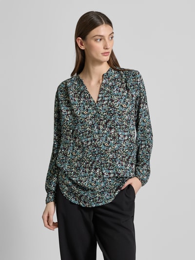 Zero Relaxed Fit Bluse mit V-Ausschnitt Black 4