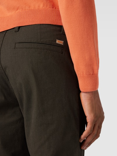 BOSS Orange Tapered fit chino met paspelzakken Mintgroen - 3