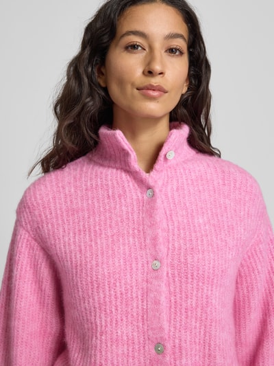 American Vintage Gebreid jack met alpaca en linnen Roze - 3