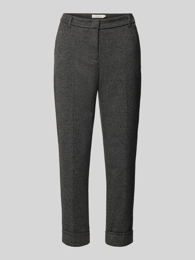 Produktfoto, Cropped Hose mit Umschlag von Christian Berg Woman im Allover-Look, Material-Mix mit Viskose-Anteil, grau-meliert