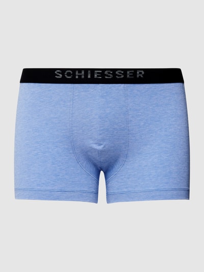 Schiesser Trunks in melierter Optik Modell 'Piqué' Bleu 2