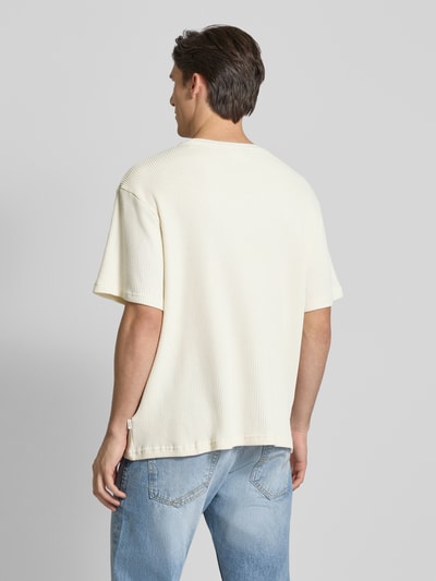 Knowledge Cotton Apparel T-Shirt mit Label-Detail Offwhite 5