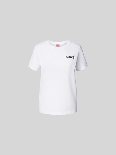 Kenzo T-Shirt mit Label-Print Weiss 1