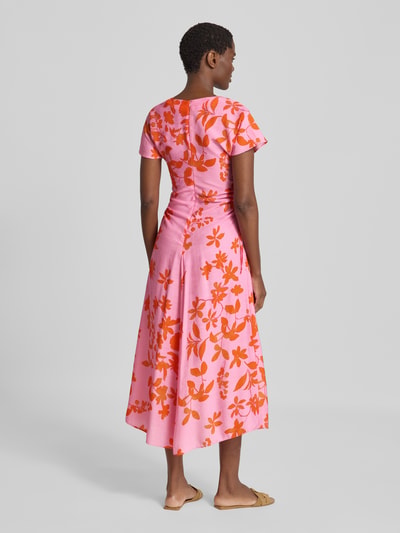 MANGO Midikleid aus Viskose-Mix Modell 'Jamie' Pink 5