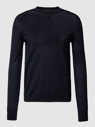 Emporio Armani Strickpullover mit gerippten Abschlüssen Marine 2