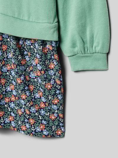 Blue Seven Sukienka mini z wyhaftowanym motywem Miętowy 2