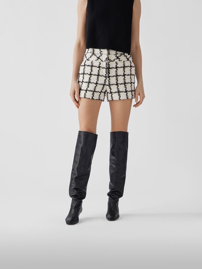 Diane von Furstenberg Shorts mit Karomuster Weiss 4