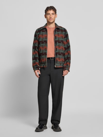 PAUL SMITH Hemdjacke mit Reißverschluss Rostrot 1