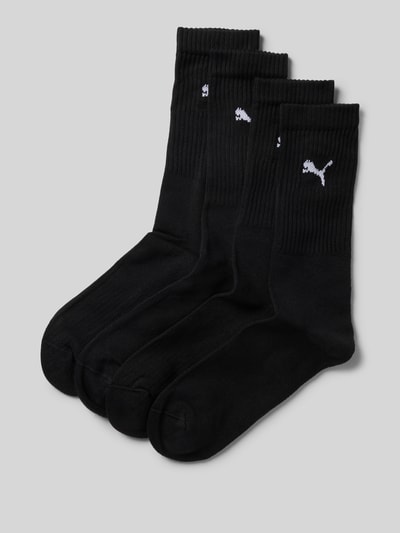 PUMA Socken mit Label-Print im 4er-Pack Black 1