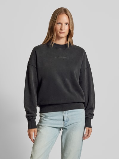 Armedangels Oversized sweatshirt met ribboorden Antraciet - 4