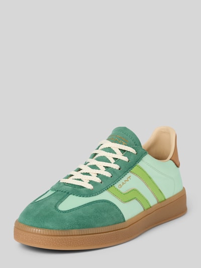 Gant Sneaker aus Leder-Mix mit Label-Detail Modell 'CUZIMA' Hellgruen 1