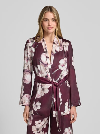 Rinascimento Kurtka z wiązanym paskiem Bordowy 4