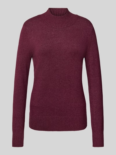 Christian Berg Woman Sweter z dzianiny ze stójką Wiśniowy melanż 2