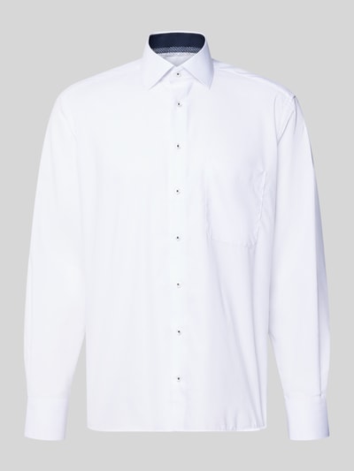 ETERNA Comfort fit zakelijk overhemd van katoen met kentkraag Wit - 2