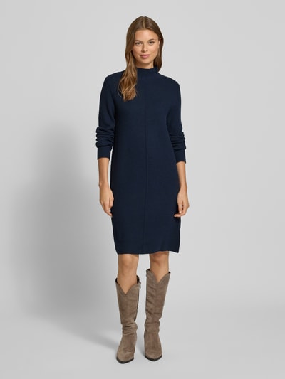 Tom Tailor Körpernahes Strickkleid aus Viskose-Mix Dunkelblau 1